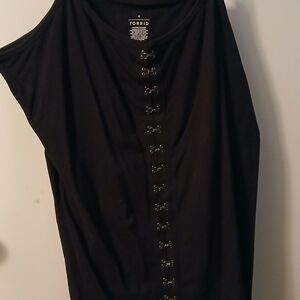 Torrid Black Hook-Clasp Tanktop, Sz 4